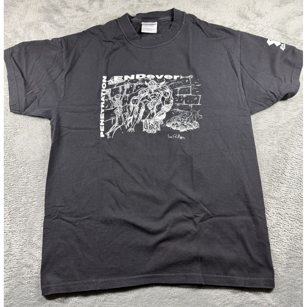 Vintage 2001 END ever Summer Tour Penetration Band T-Shirt Adult M Black Cotton